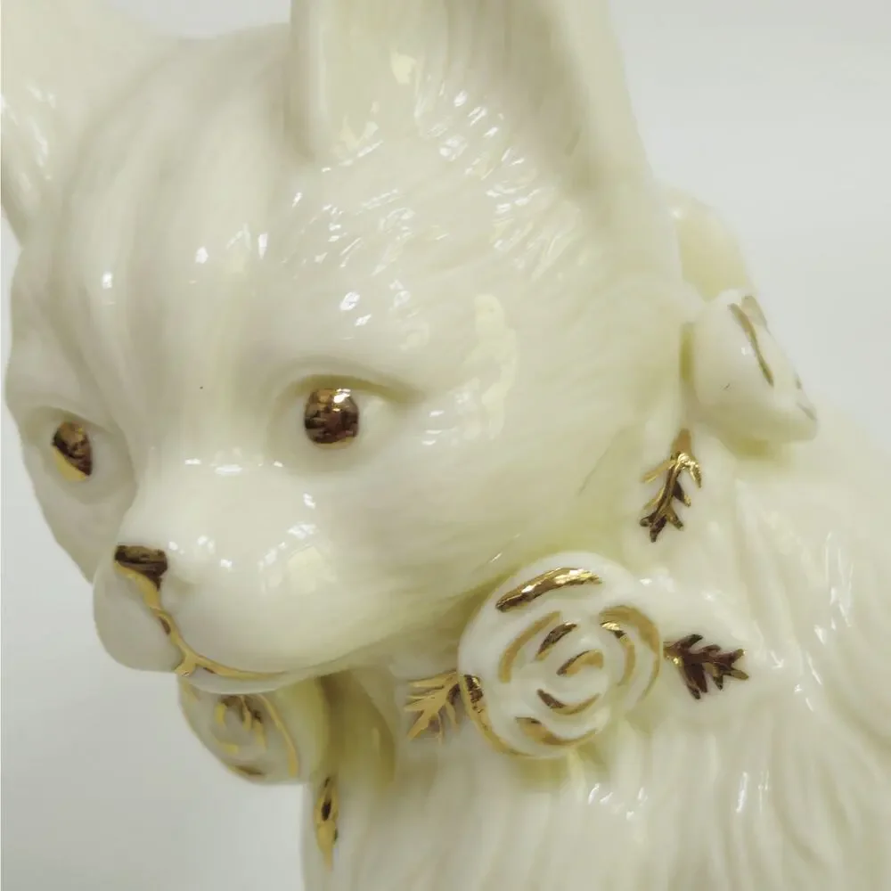 Vintage Formalities by Baum Brothers Ivory Cat Figurines Pair | Ceramic Kittens